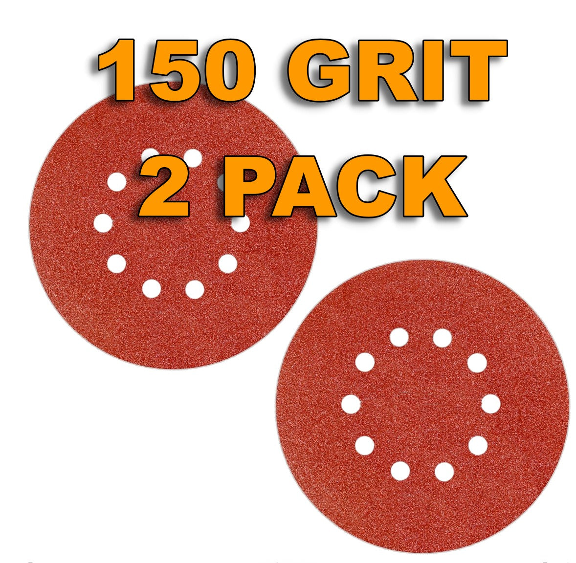 9" Drywall Power Sanding Discs, 40, 80, 15, 240 Grit (2-Pack)