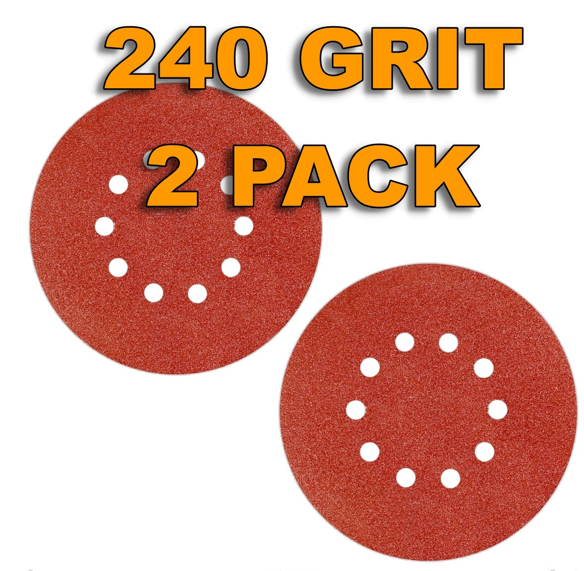 9" Drywall Power Sanding Discs, 40, 80, 15, 240 Grit (2-Pack)