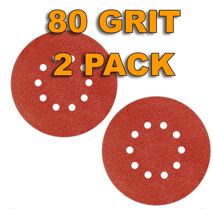 9" Drywall Power Sanding Discs, 40, 80, 15, 240 Grit (2-Pack)