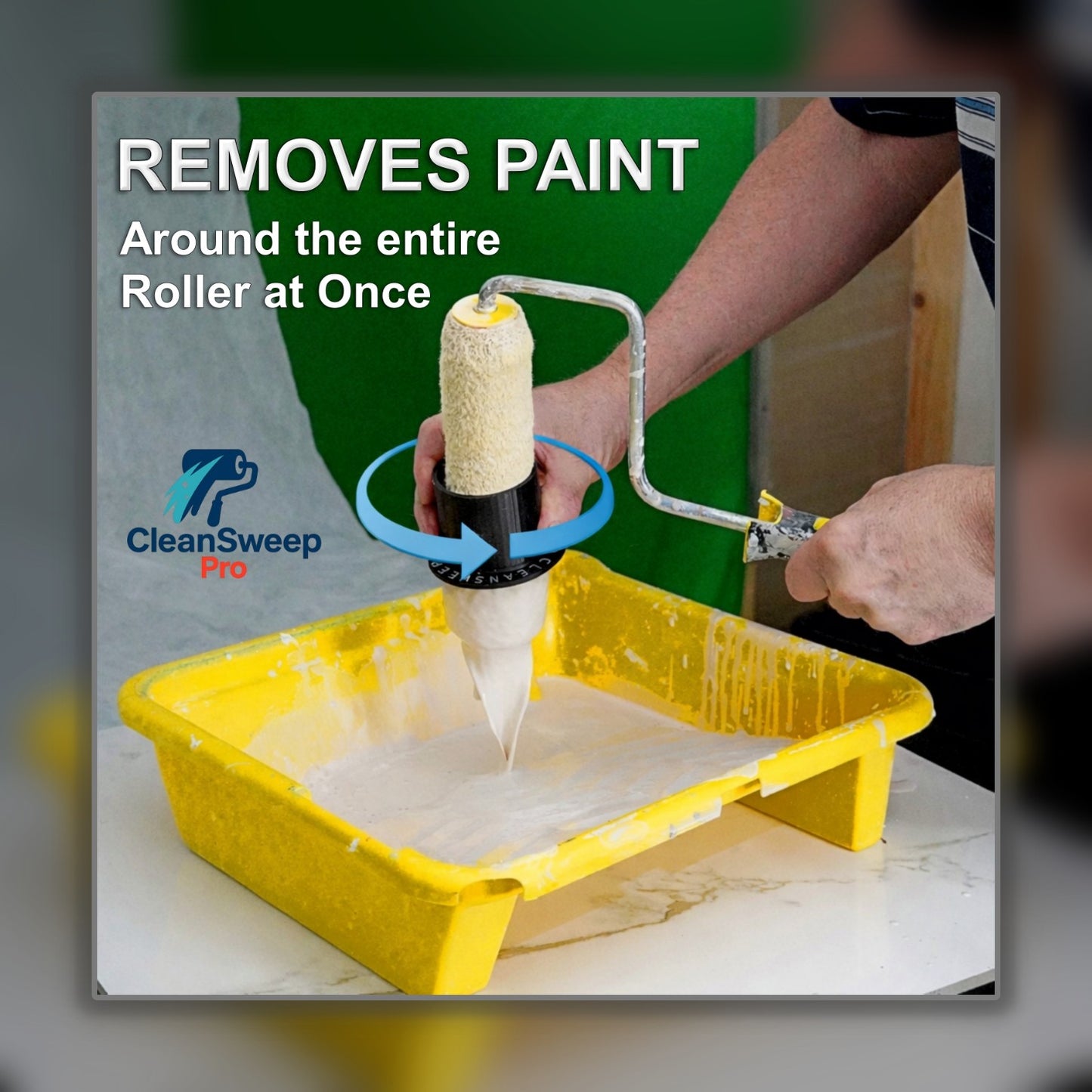 CleanSweep Pro – Quickly Remove Excess Paint from Rollers!