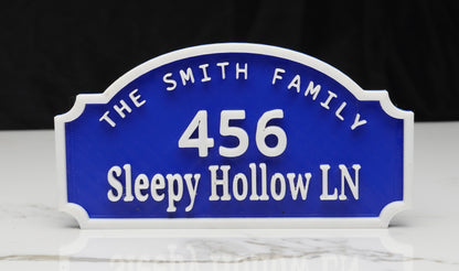 Custom Deluxe House Address Sign with family name at the top