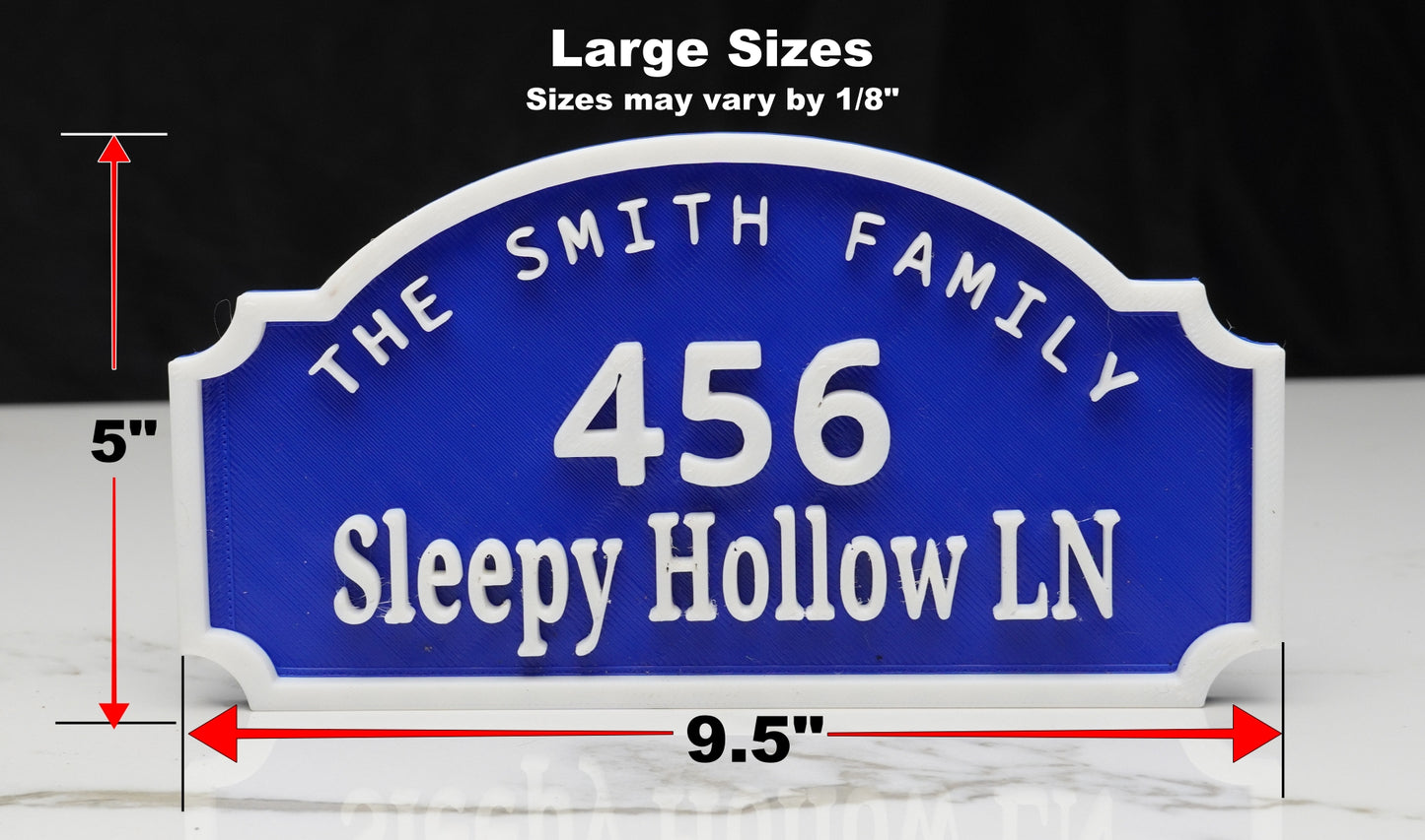 Custom Deluxe House Address Sign with family name at the top