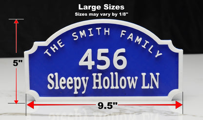Custom Deluxe House Address Sign with family name at the top