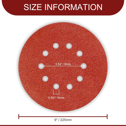 9" Drywall Power Sanding Discs, 40, 80, 15, 240 Grit (2-Pack)