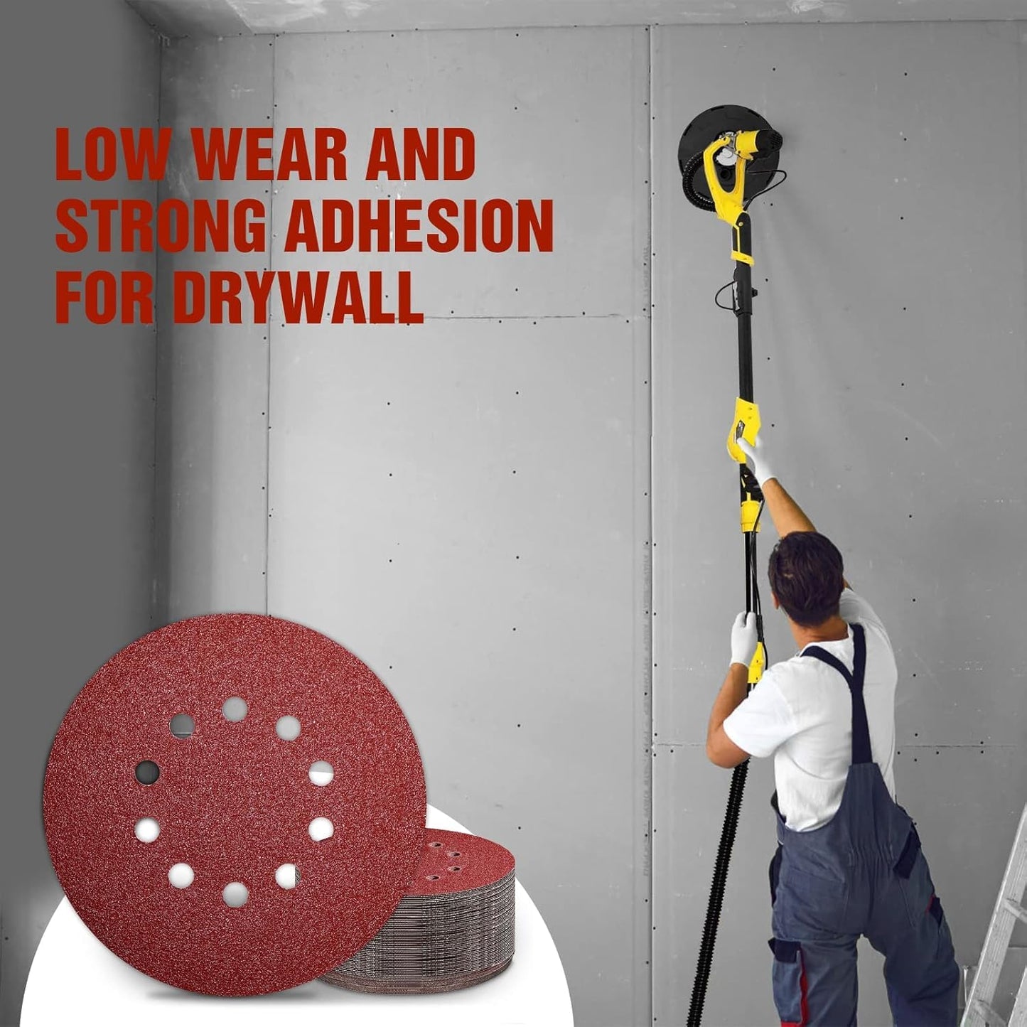 9" Drywall Power Sanding Discs, 40, 80, 15, 240 Grit (2-Pack)