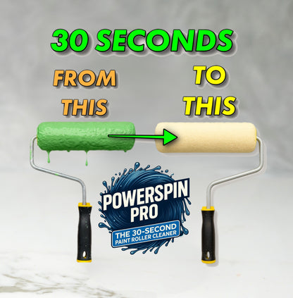 POWERSPIN PRO – Fast Paint Roller Cleaner, Clean Paint Rollers in 30 Seconds or Less with No Mess