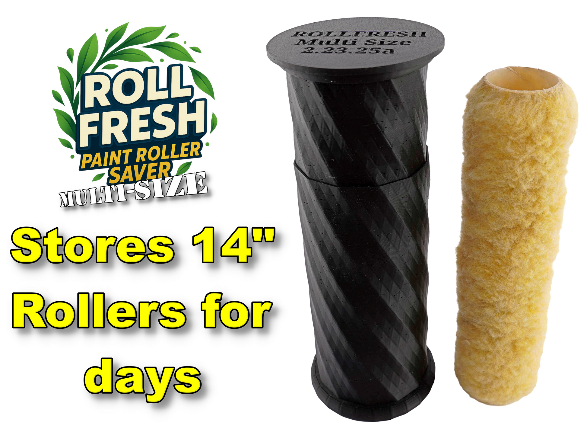 Store Your Wet Paint Rollers for DAYS, sizes up to 14"- New Multi Size RollFresh - That Kilted Guy DIY