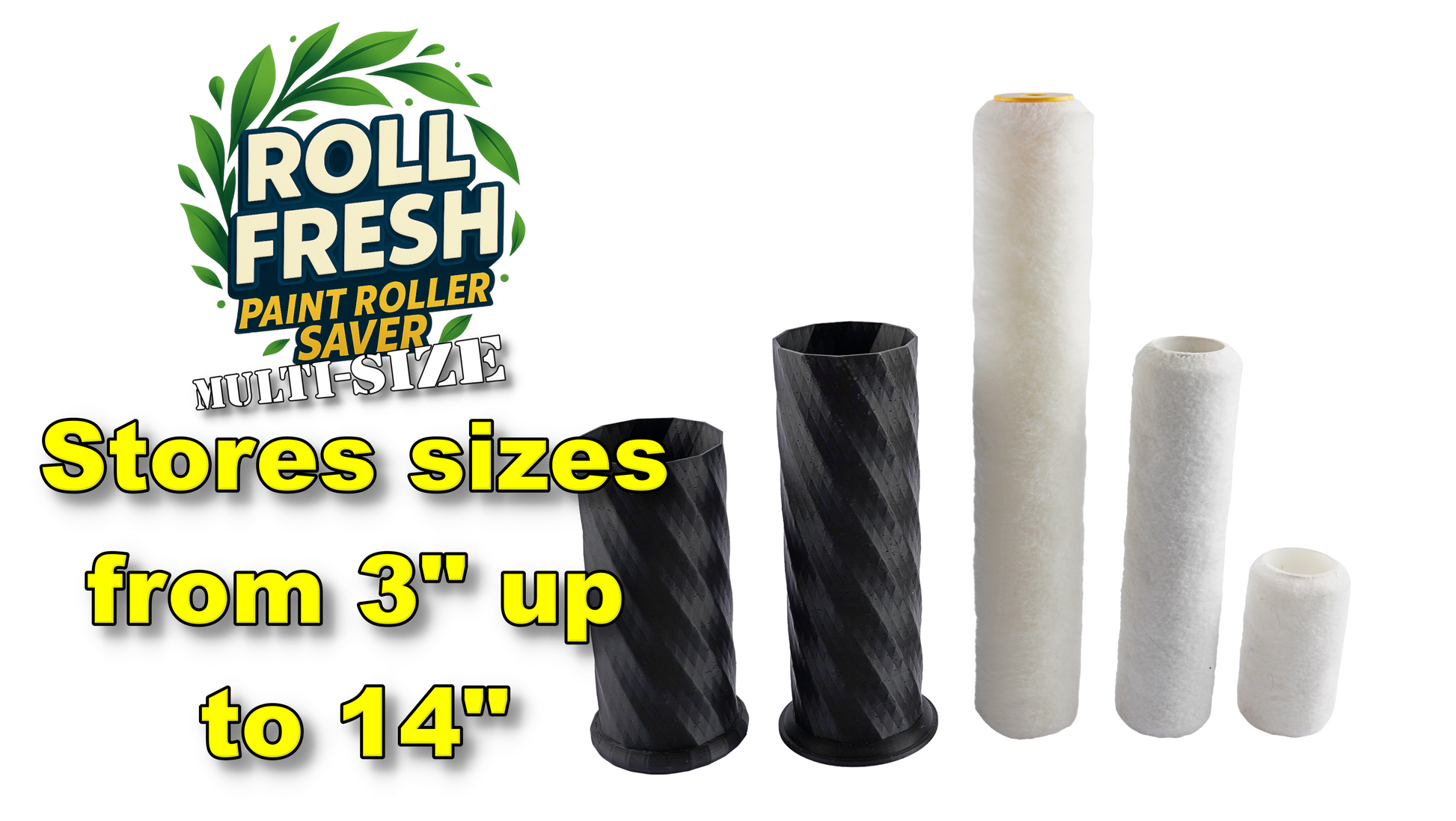 Store Your Wet Paint Rollers for DAYS, sizes up to 14"- New Multi Size RollFresh - That Kilted Guy DIY