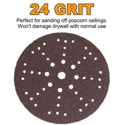 24 Grit 9" Drywall Power Sanding Discs (2-Pack)