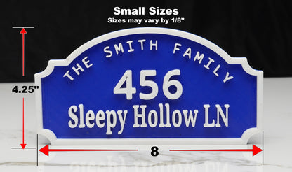 Custom Deluxe House Address Sign with family name at the top