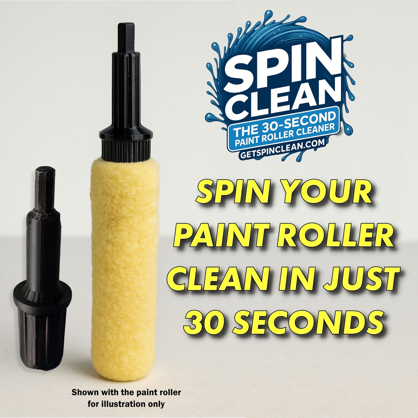 SPINCLEAN – Clean Paint Rollers in 30 Seconds or Less with No Mess - That Kilted Guy DIY