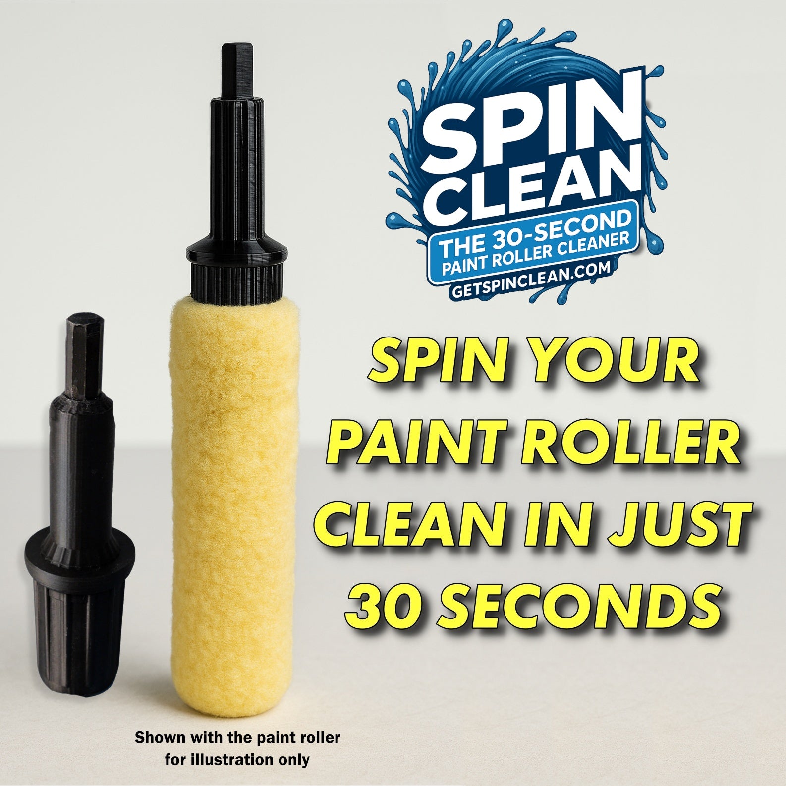 SPINCLEAN – Clean Paint Rollers in 30 Seconds or Less with No Mess - That Kilted Guy DIY