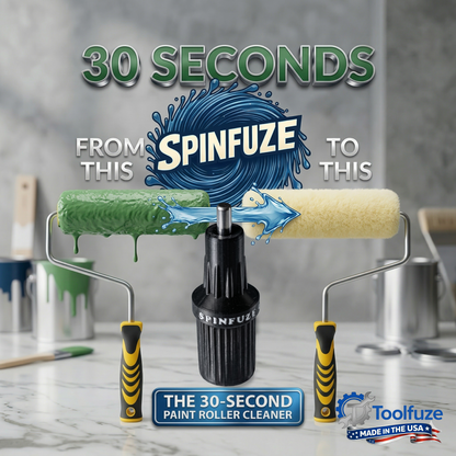 SpinFuze – Fast Paint Roller Cleaner, Clean Paint Rollers in 30 Seconds or Less with No Mess