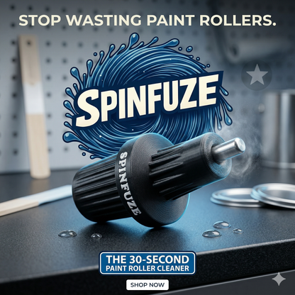 Spinfuze fast paint roller cleaner ad copy