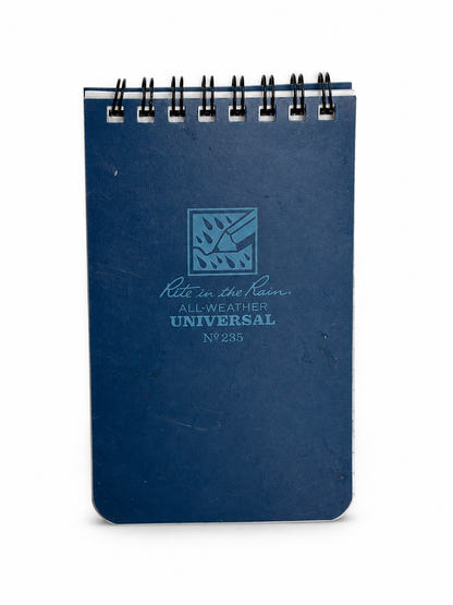 Blue Rite in the Rain No. 235 weatherproof notebook