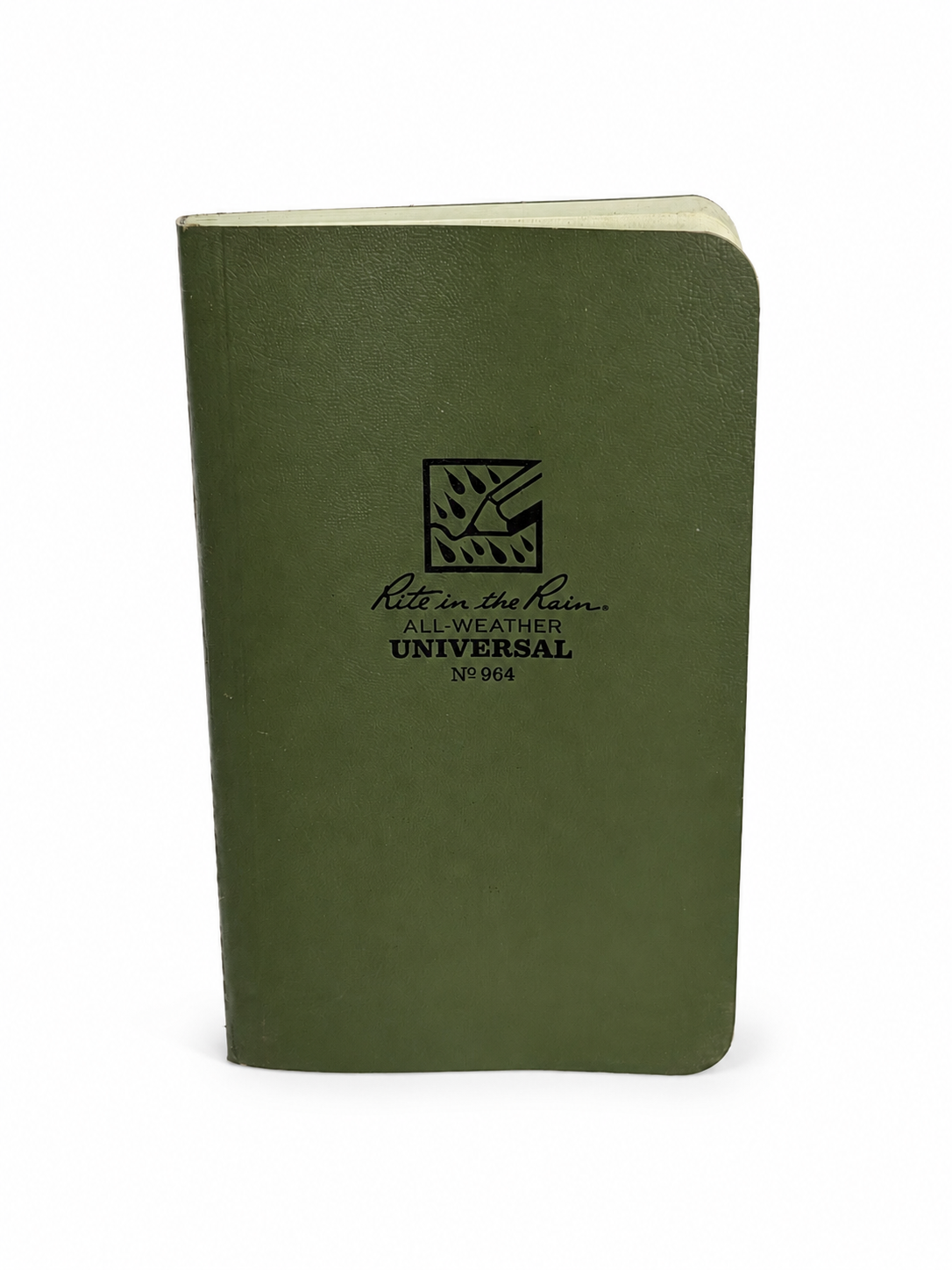 Olive-drab green Rite in the Rain No. 964 notebook