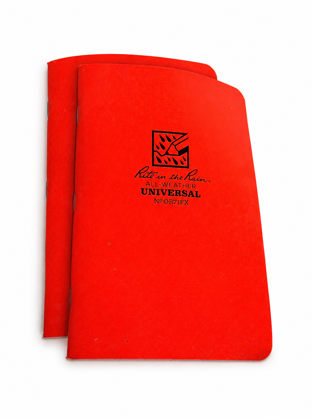 Pair of fluorescent orange Rite in the Rain OR71FX notebooks