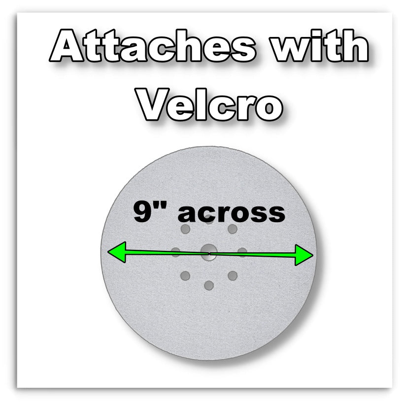 24 Grit 9" Drywall Power Sanding Discs (2-Pack) - That Kilted Guy DIY