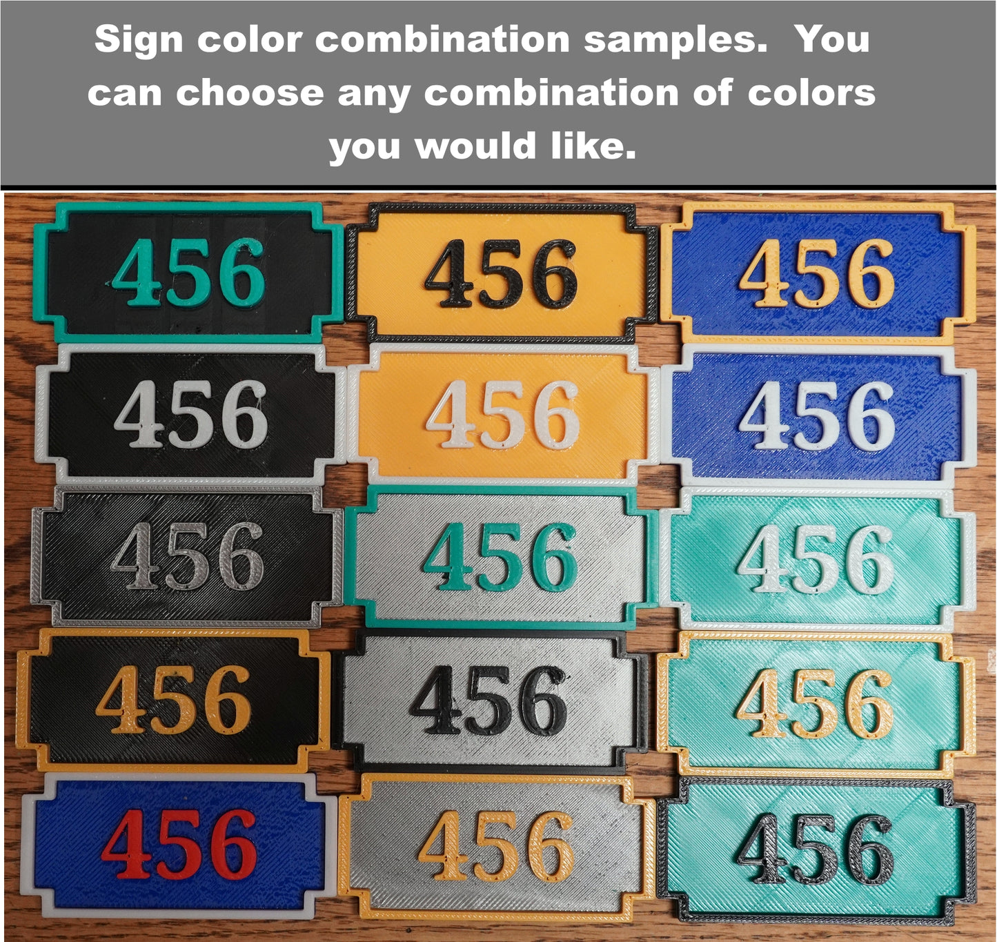 Custom Deluxe House Address Sign with family name at the top