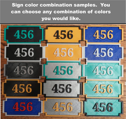 Custom Deluxe House Address Sign with family name at the top